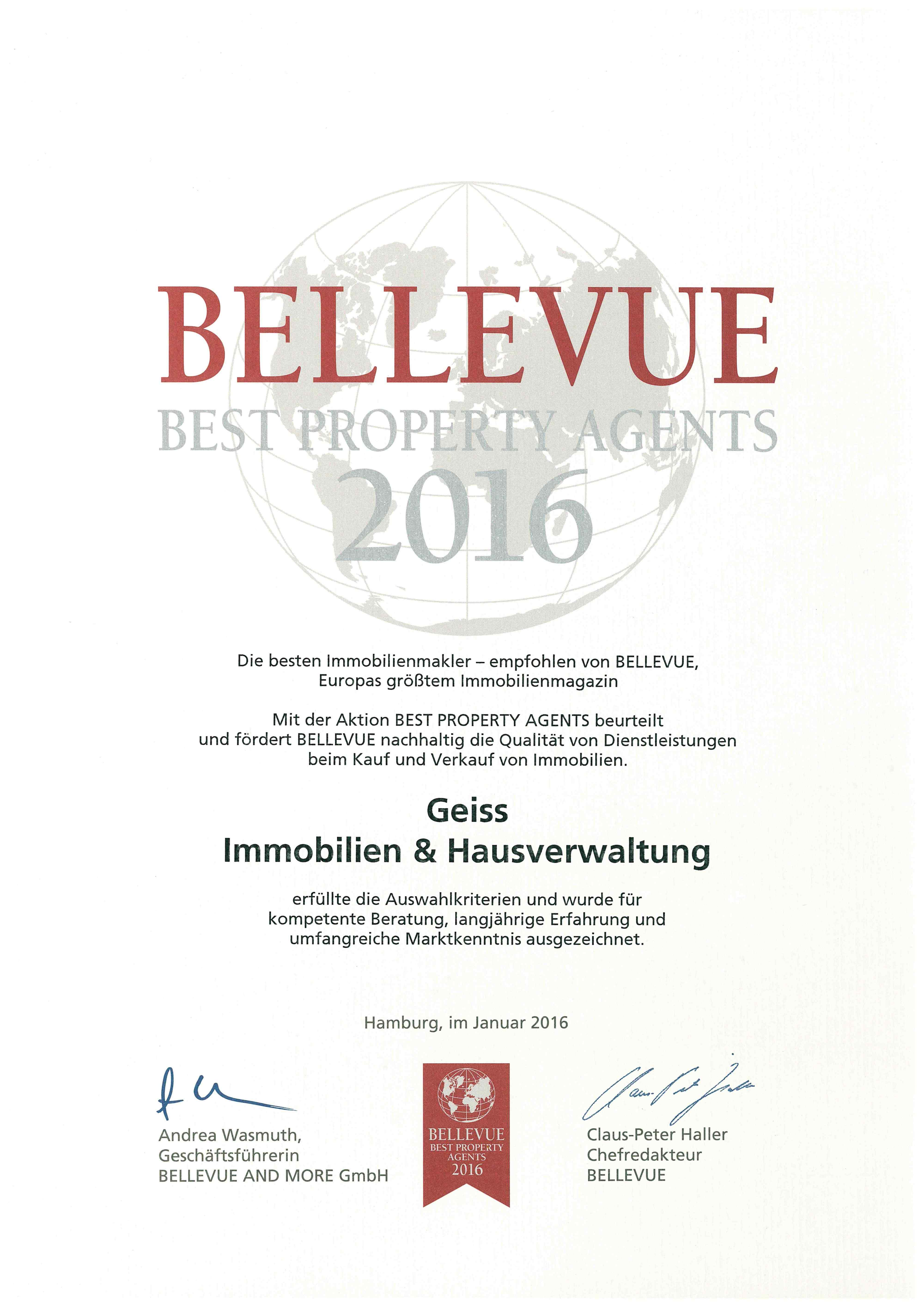 Bellevue Best Property Agents 2016